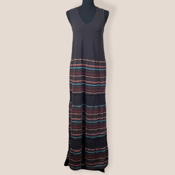 Free People tiered pom pom maxi dress S - Picture 2 of 10